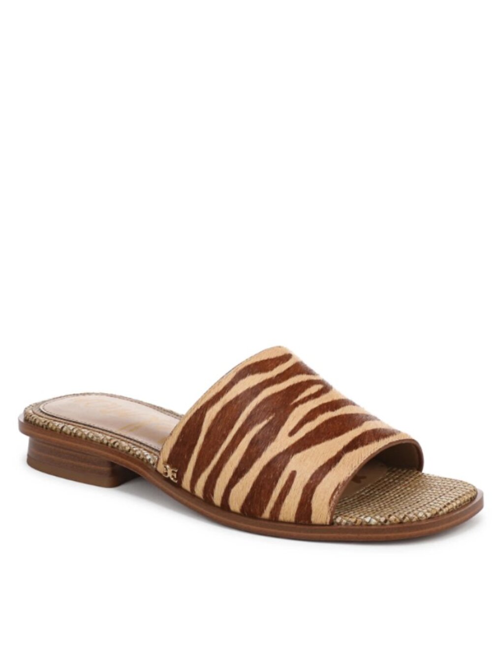 NEW Sam Edelman Sabrina Mule Slide Sandal IN Camel Zebra Brahama Hair SZ-8